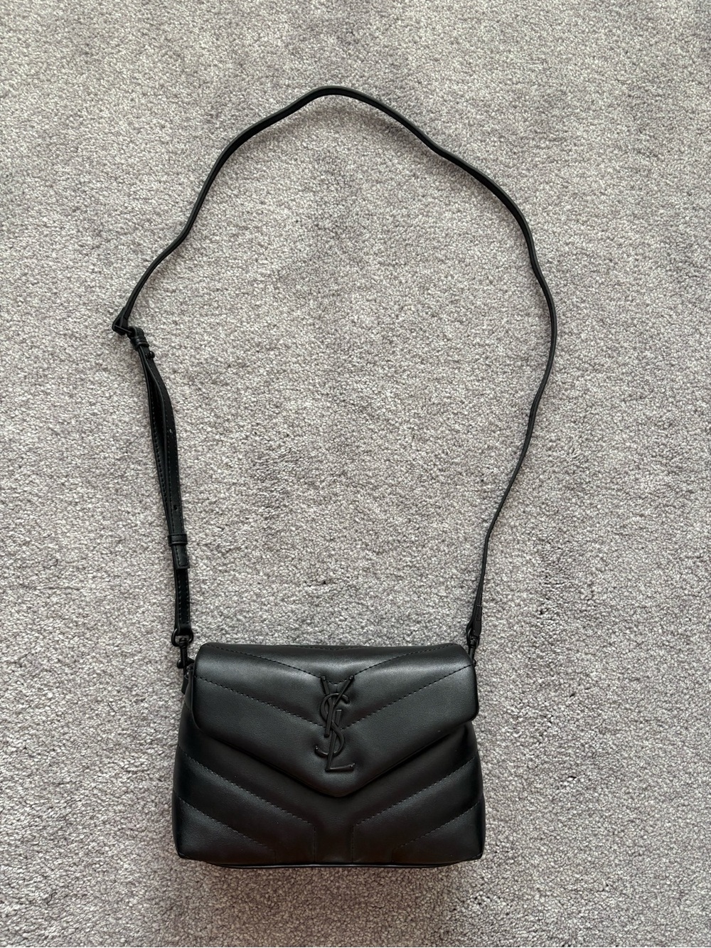Black Quilted Leather Crossbody Bag